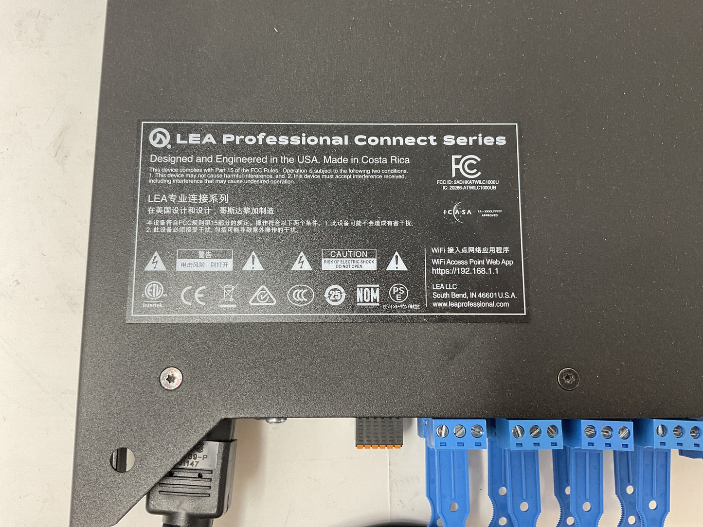 LEA PROFESSIONAL CONNECT SERIES 168D SMART AMPLIFIER 8 CHANNEL 160W - NEW