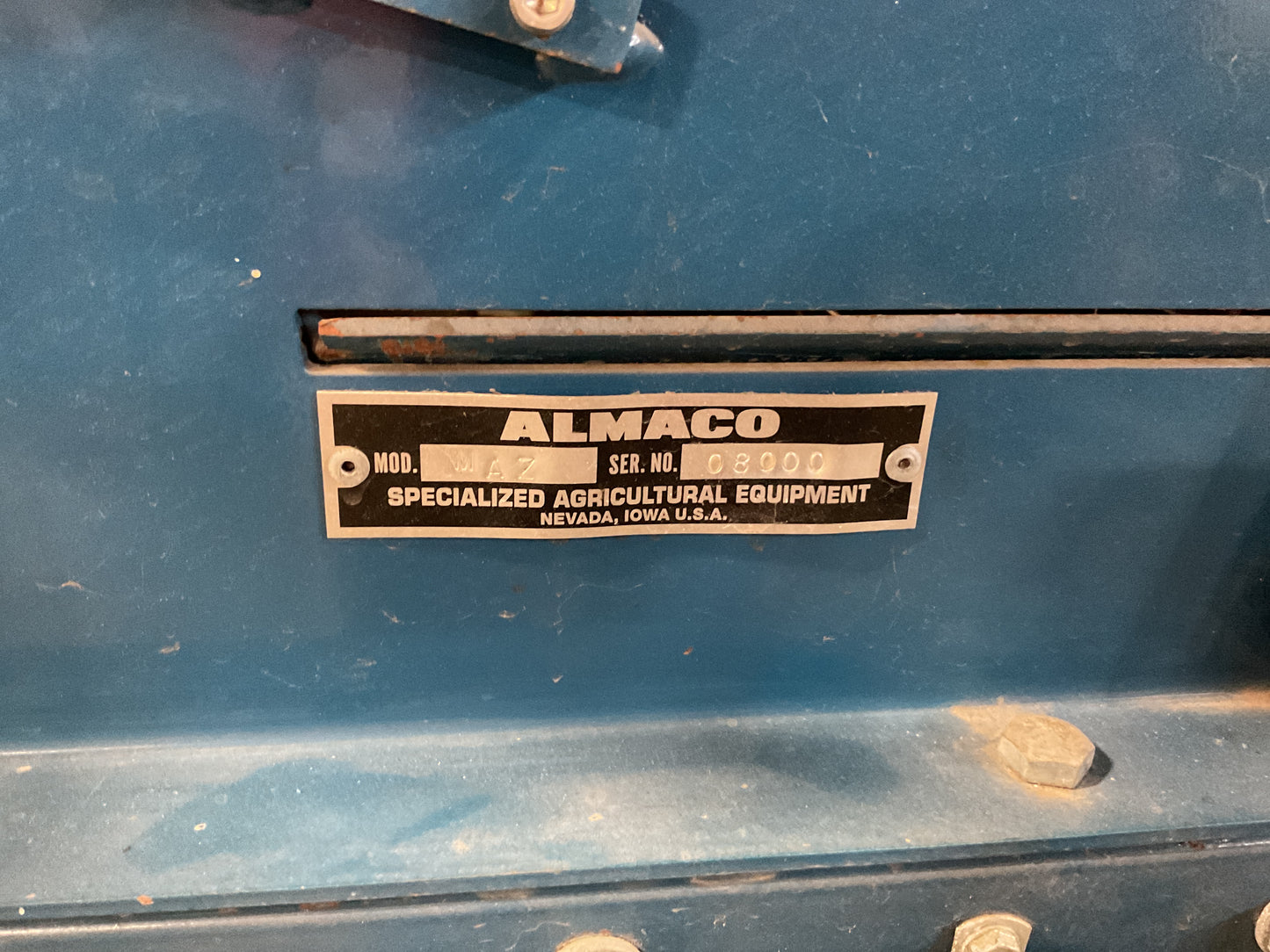 ALMACO MAIZER SMALL BATCH WHOLE EAR CORN SHELLER MAZ - PREOWNED