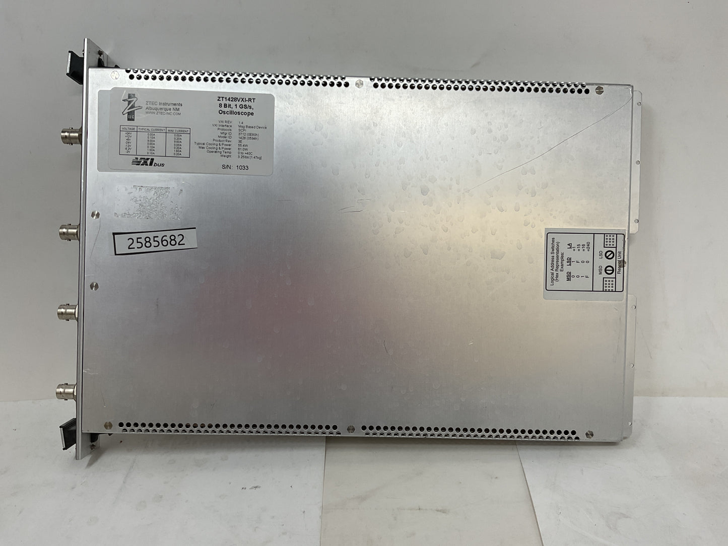 ZTEC INSTRUMENTS OSCILLOSCOPE ZT1428VXI-RT - PREOWNED