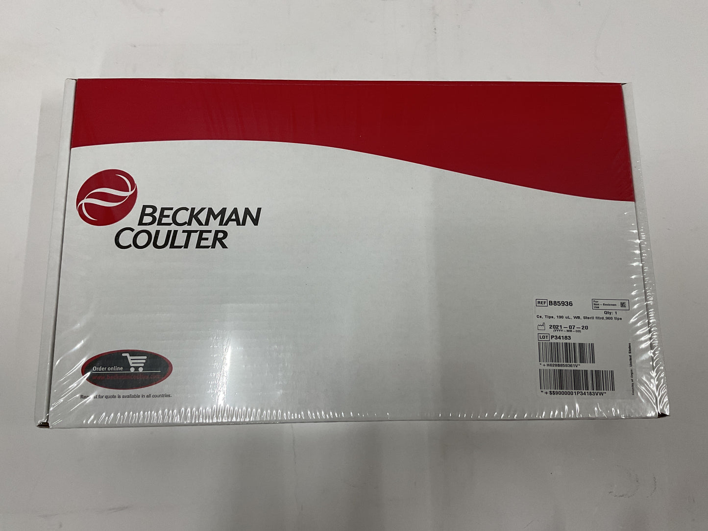 BECKMAN CS TIPS 190ul WB STERILE B85936 -NEW