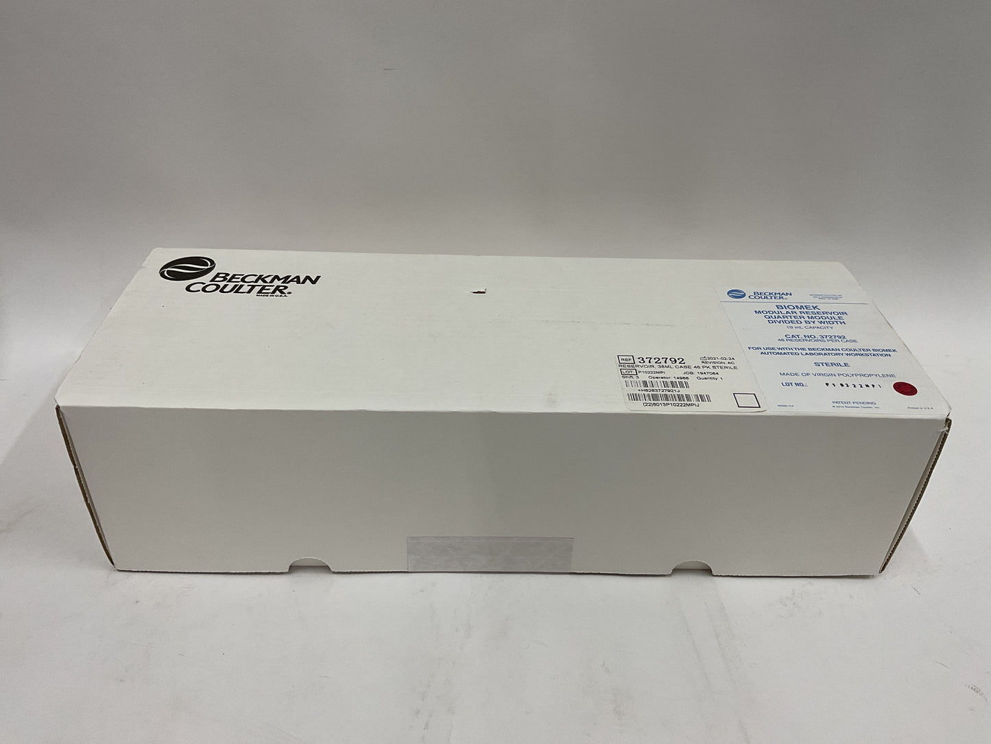 BECKMAN COULTER MODULAR RESERVOIR 372792 CASE 48PK -NEW