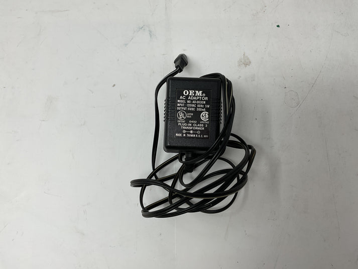 AC ADAPTER AD-0630M 6VDC 300MA OEM - PREOWNED – GRS Liquidations
