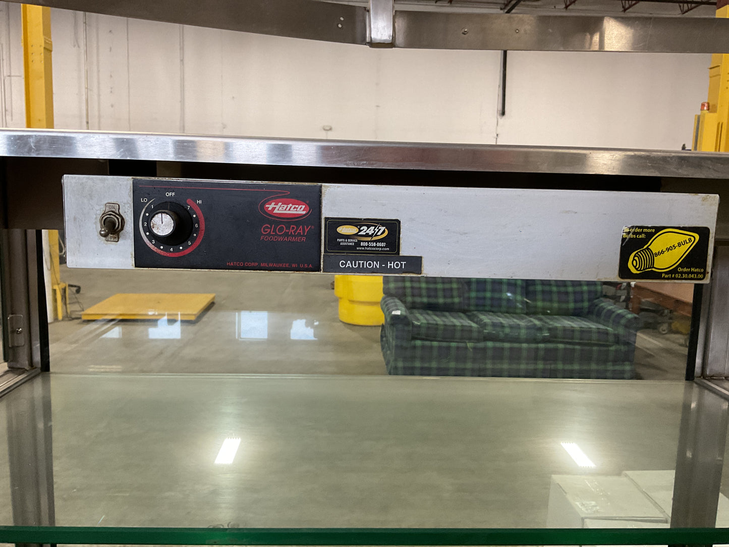KEVRY PREP TOP MOBILE HOT COLD FOOD COUNTER BUFFET WITH GRIDDLE, LIGHTING - PREOWNED