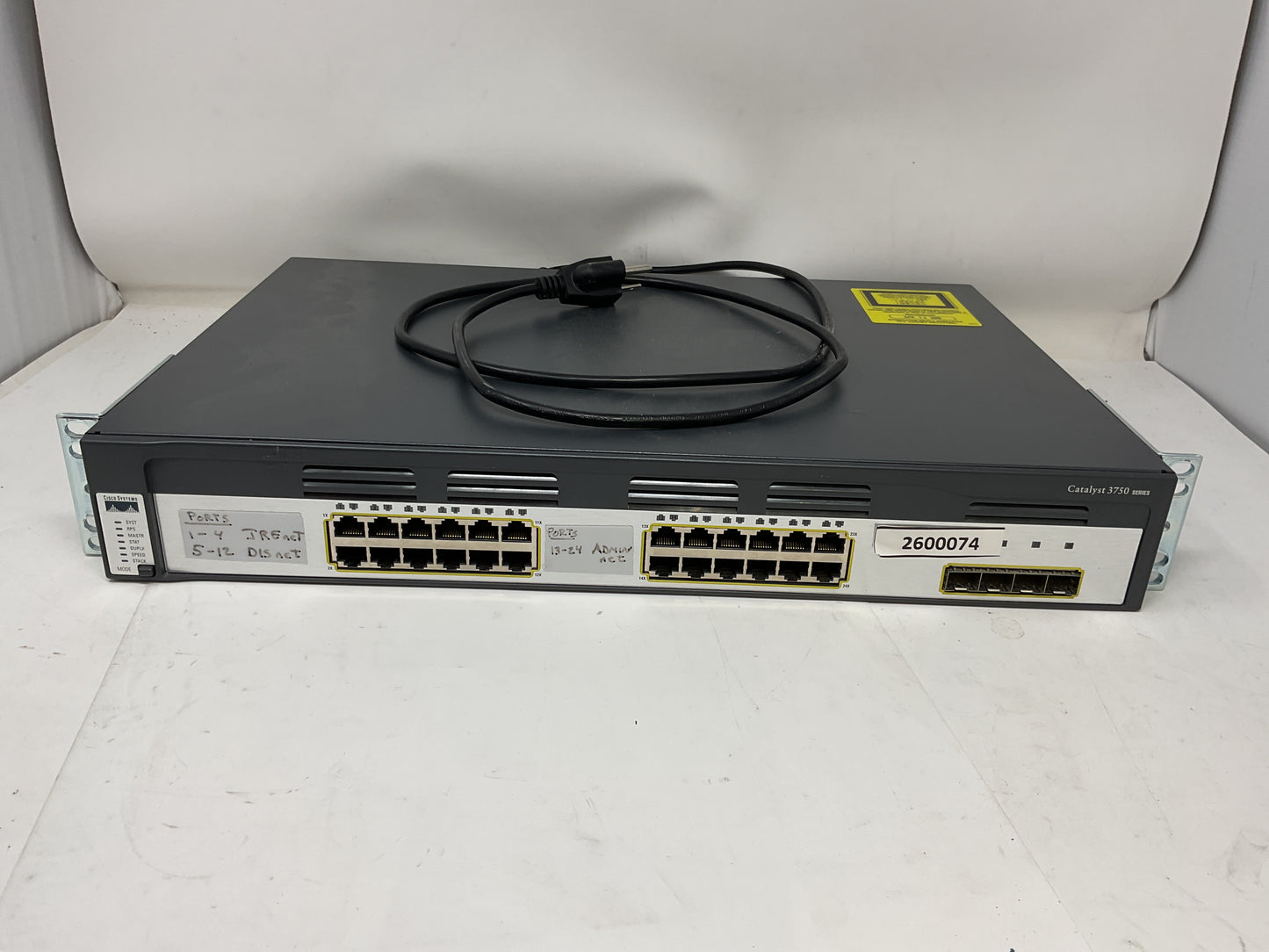 CISCO CATALYST 3750 24-PORT ETHERNET SWITCH WS-C3750G-24TS-S