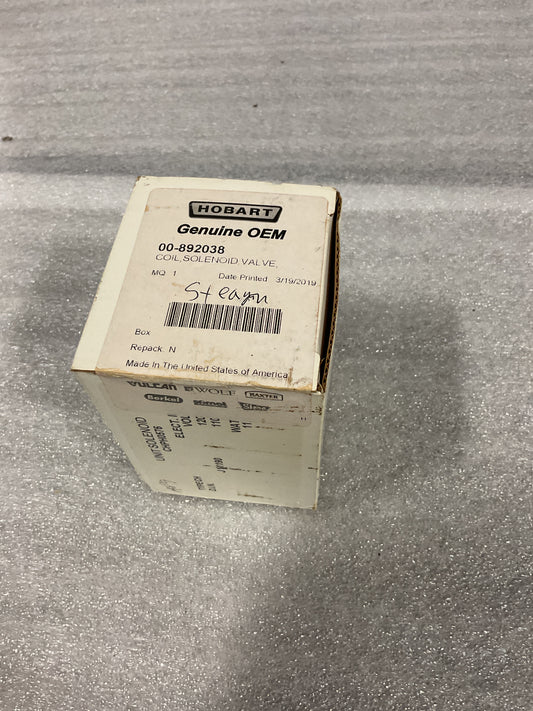 PARKER HOBART SOLENOID VALVE COIL CHPH0576 00-892038 - NOS