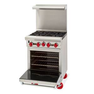 AMERICAN RANGE 24” HEAVY DUTY RANGE 4 BURNER AR-4-NV NAT GAS -NEW