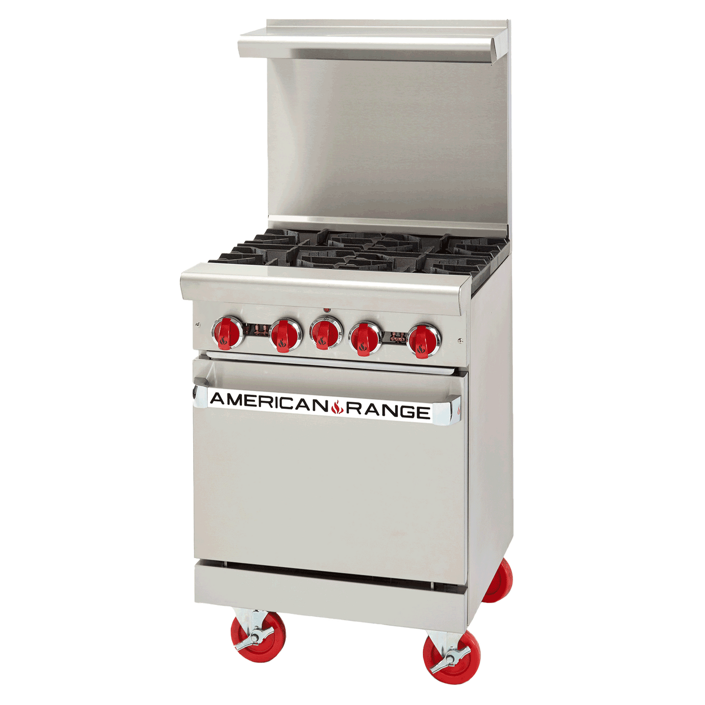 AMERICAN RANGE 24” HEAVY DUTY RANGE 4 BURNER AR-4-NV NAT GAS -NEW